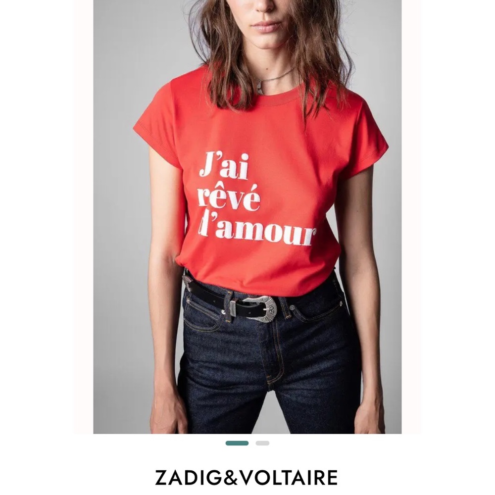 Zadig and voltaire woop graphic short sleeve tee